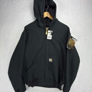 Carhartt Sandstone Active Jacket Thermal Lined Mens Large J131 BLK Black NWT